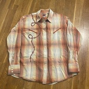 Panhandle Slim Shirt Adult 1X Brooks Dunn Pearl Snap Plus Western Women’s